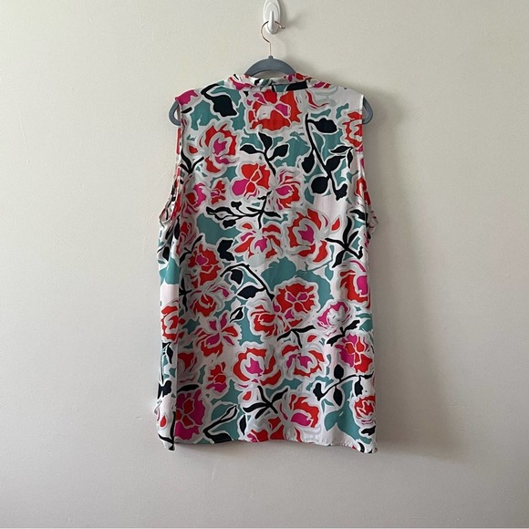 Vince Camuto Orange Pink Blue V-Neck Sleeveless Top. Size 3XL. - Picture 7 of 11